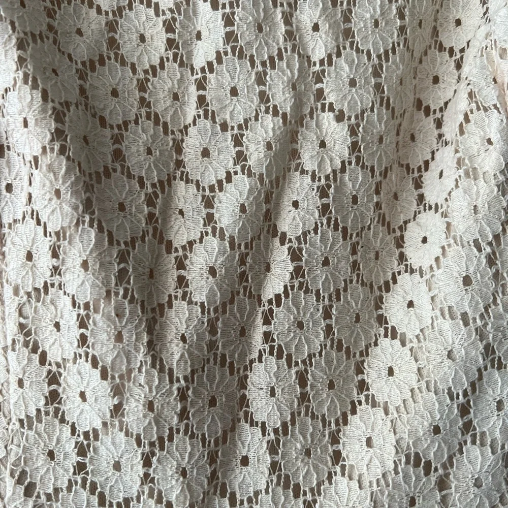 Mystic Tie Backnit Lace Skirt Dress Cottagecore Fairy Sz M Zipper on Side. - Picture 10 of 13